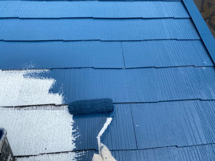 ⑨屋根上塗り 一回目