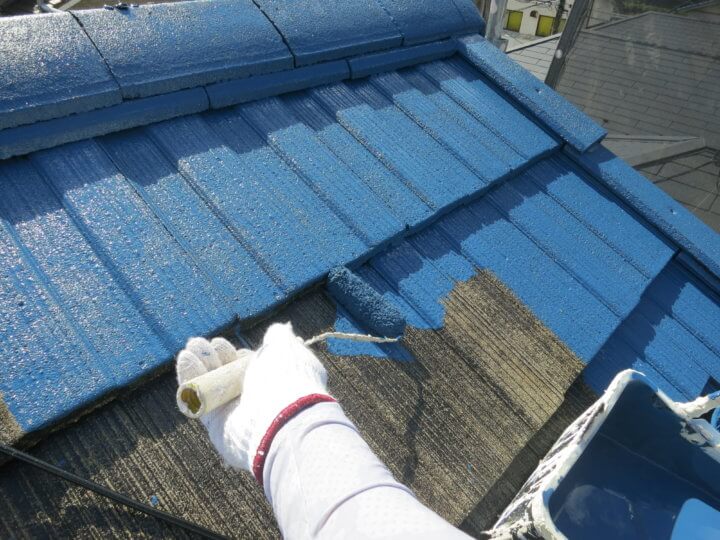 ⑥屋根上塗り 一回目
