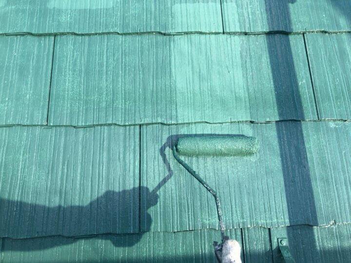 ⑪屋根上塗り 二回目
