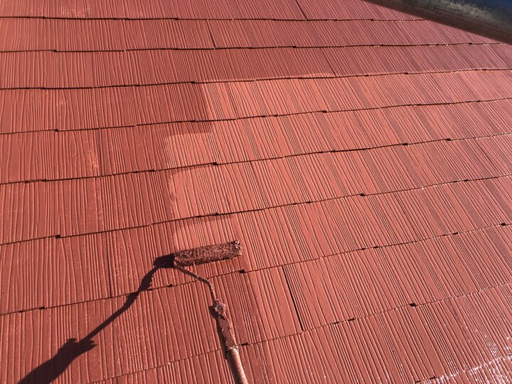 ⑦屋根上塗り 二回目