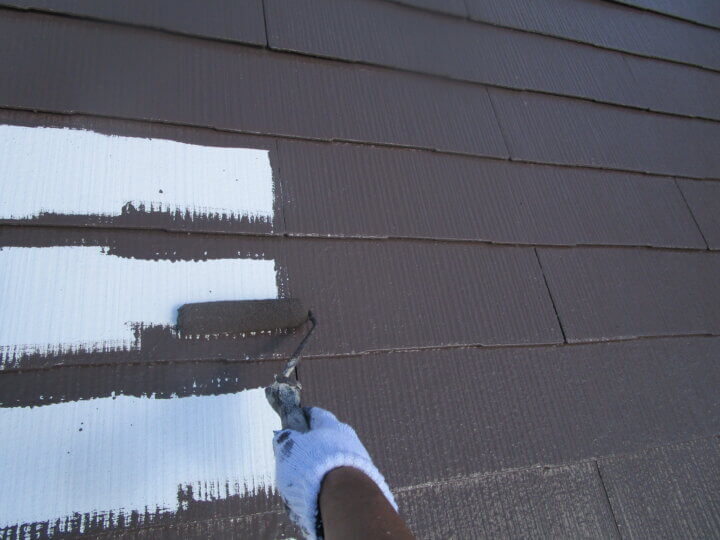 ⑤屋根上塗り 一回目