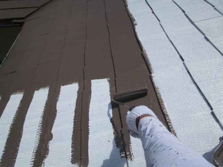 ⑥屋根上塗り 一回目