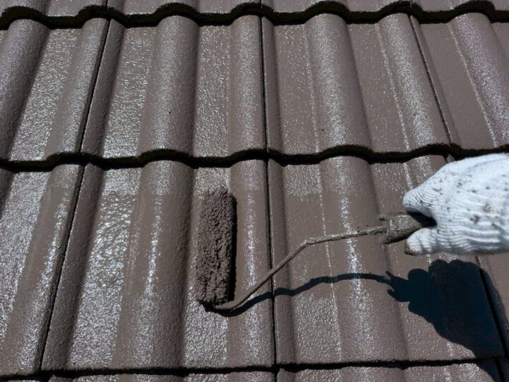 ⑪屋根上塗り 二回目