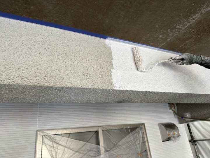 ⑫外壁(モルタル部)下塗り