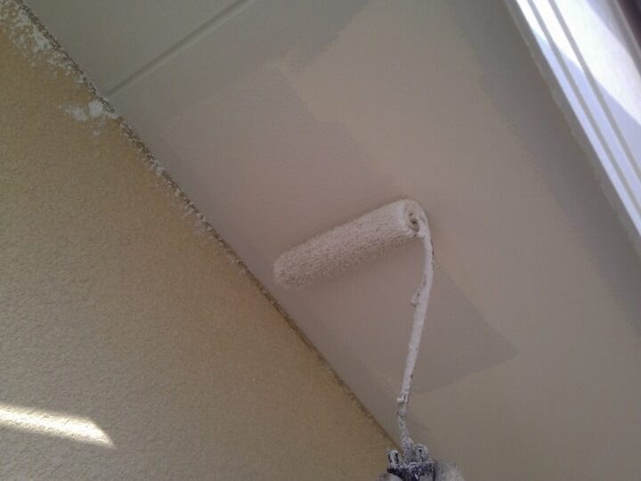 ⑧軒天上塗り 一回目