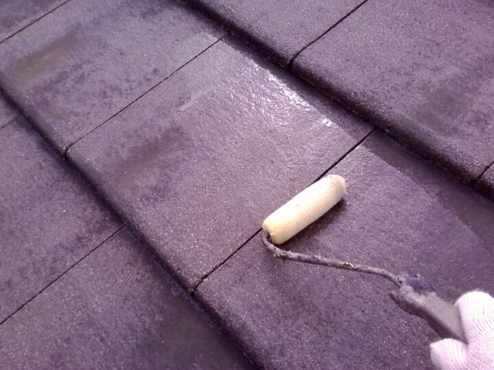 ⑨屋根下塗り 二回目