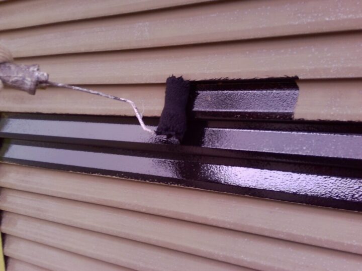 ②鉄部錆止め塗布