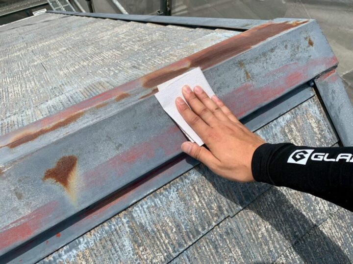 ⑥鉄部・木部ケレン清掃