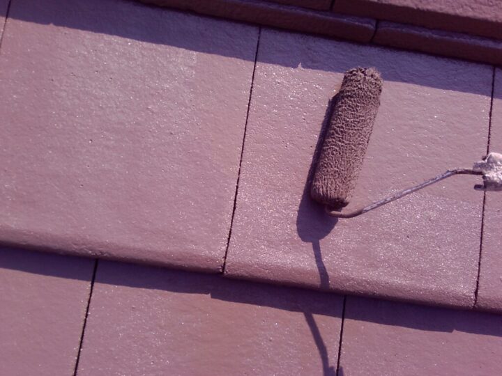 ⑪屋根上塗り 二回目