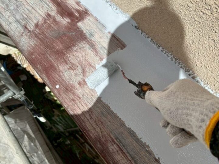 ③鉄部錆止め塗布