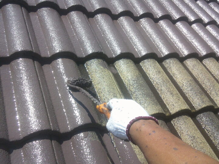 ⑥屋根上塗り 一回目